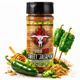 RunninWild jar front packaging showing bold sweet jalapeno branding and benefit