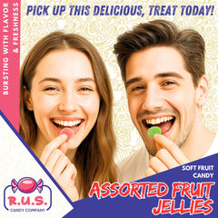 R.U.S. Candy assorted color variety spread showing flavor choices and visual appeal