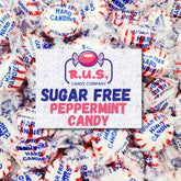 R.U.S. Candy front packaging showing 1 lb bag and peppermint branding for convenience