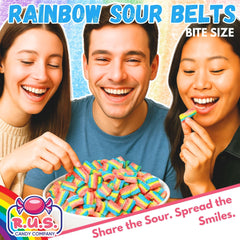 R.U.S. Candy close-up of sour belt texture highlighting chewy ribbon and sour dust