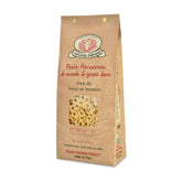Rustichella d'Abruzzo front packaging showing artisan anellini and brand trust