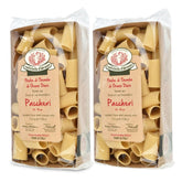 Rustichella d'Abruzzo front packaging showing product and authentic Italian branding, quality assurance