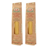 Rustichella d'Abruzzo front packaging showing two 500g packs and brand recognition benefit