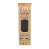 Rustichella d'Abruzzo front packaging showing product and origin, high-quality appeal