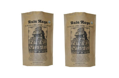 Ruta Maya cup with brewed coffee and bag signaling versatile brewing