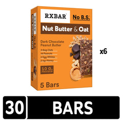RXBAR close-up of peanut butter and oat texture highlighting real ingredients