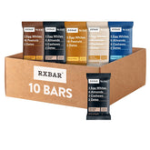 RXBAR front packaging variety pack showing five flavors and portion convenience