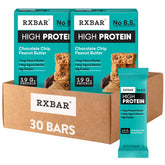 RXBAR front packaging showing chocolate chip peanut butter flavor and convenience