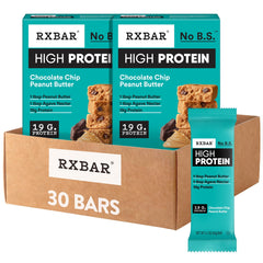 RXBAR front packaging showing chocolate chip peanut butter flavor and convenience