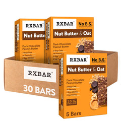 RXBAR front packaging showing flavor and convenient 30-bar benefit