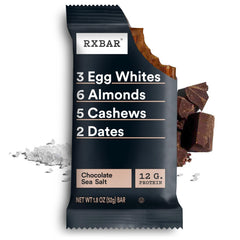 Photography of RXBAR nutrition label and ingredients for transparent information