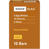 RXBAR front packaging showing the peanut butter box and clear ingredient claim
