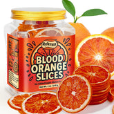 Rylenor jar of dried blood orange slices showing packaging and vibrant color benefit
