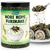 Rylenor front jar of Nori Komi Furikake showing full packaging and size benefit