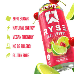 RYSE Up Supplements close-up of bubbles and texture illustrating refreshing fizz