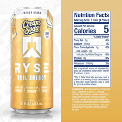 RYSE Up Supplements label close-up highlighting caffeine and nootropics