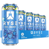 RYSE Up Supplements front can showing sour punch blue raspberry flavor and clean energy benefit