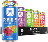 RYSE Up Supplements front packaging showing variety pack and health-forward labeling benefits