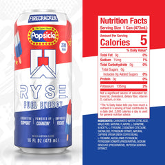 RYSE Fuel angled can highlighting label details and ingredient callouts for informed choice