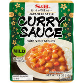 S&B front packaging showing pouch and label, convenient pantry-ready meal
