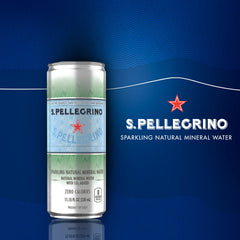 S.Pellegrino can top with pull-tab visible for quick opening and portability
