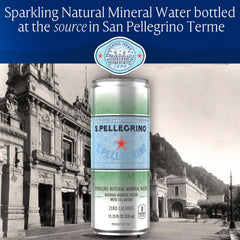 S.Pellegrino pouring into a glass with fine bubbles for refreshing taste