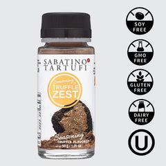 Sabatino Tartufi sprinkled on pasta for instant gourmet finish