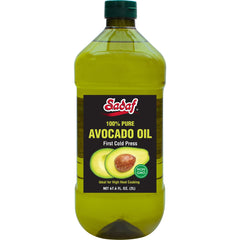 Sadaf avocado oil front label showing bottle and size, clear ingredient trust