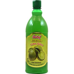 Sadaf lime juice Shiraz front label showing kosher 32 oz bottle and clear branding for pantry convenience