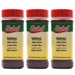 Sadaf sumac front bottle showing packaging and kosher seal, adds bright flavor