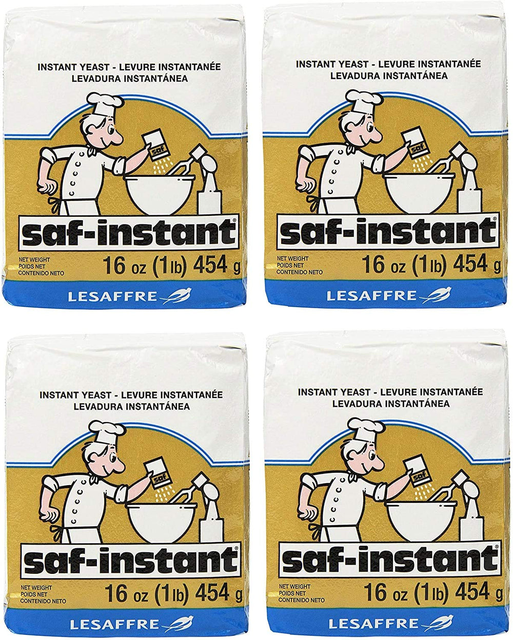 SAF front packaging showing 4 pound bag and branding for consistent baking
