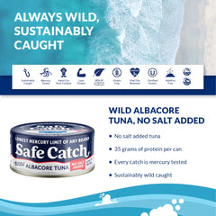 Safe Catch solid tuna steak close-up highlighting firm texture and protein