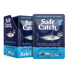 Safe Catch front packaging showing brand and low-mercury claim for reassurance