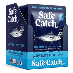 Hand holding a 3oz Safe Catch pouch to show portable size and convenience