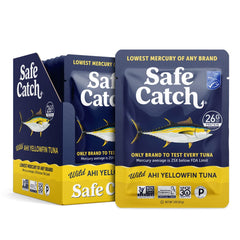 Safe Catch pouch opened ready-to-eat showing convenience and high protein