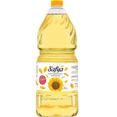 Safya front bottle showing label and 2 L size, clear and practical