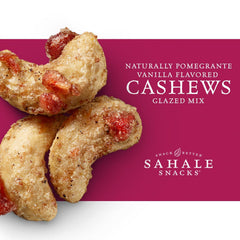Sahale Snacks closeup of glazed cashews highlighting crunchy texture and flavor