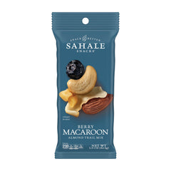 Sahale Snacks front package showing 18 single-serve pouches and branding benefit convenience