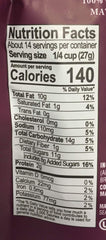 Sahale Snacks pouch held in hand to show 13.3 oz scale, demonstrates portable portion