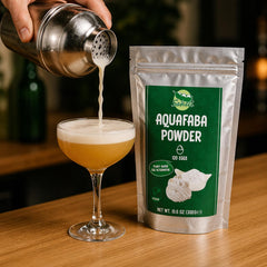 Saheli whipped foam topping a cocktail demonstrating stable clean foam