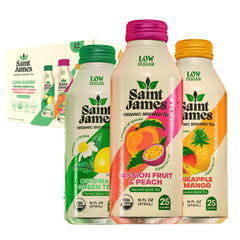 Saint James front pack shot showing all twelve bottles and variety