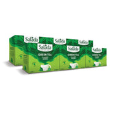 Salada front box showing pack of six for easy storage and selection