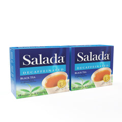 Salada front box showing brand and quantity, clear packaging benefit