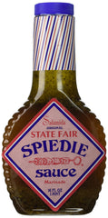Salamida bottle front label showing original spiedie sauce and authentic flavor
