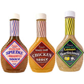 Salamida three-bottle pack front view showing variety and convenience