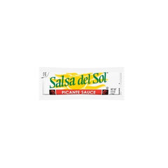 Salsa Del Sol front packet view showing single-serve convenience and bold flavor