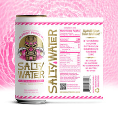 SaltyWater Fruit Punch being poured into a glass for visible color and clarity