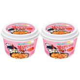 SAMYANG front packaging of Carbo Buldak Tteokbokki showing product benefits
