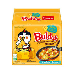 SAMYANG front packaging showing cheese buldak noodles and bold spicy branding for craving satisfaction