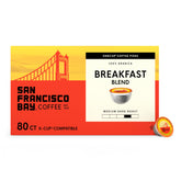 San Francisco Bay front packaging showing breakfast blend and benefits